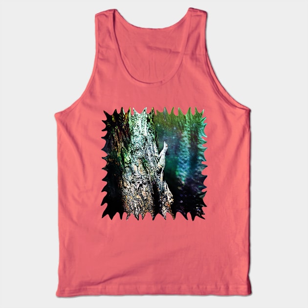 Space Lizard of the Neptunian Galaxy Tank Top by distortionart